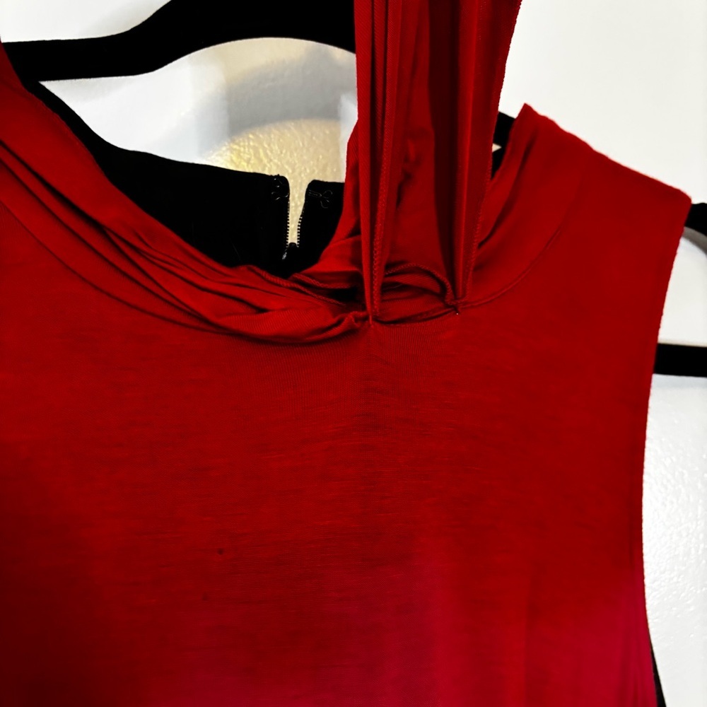 VENUS Red and Black Sheath Midi Dress - Picture 5 of 10